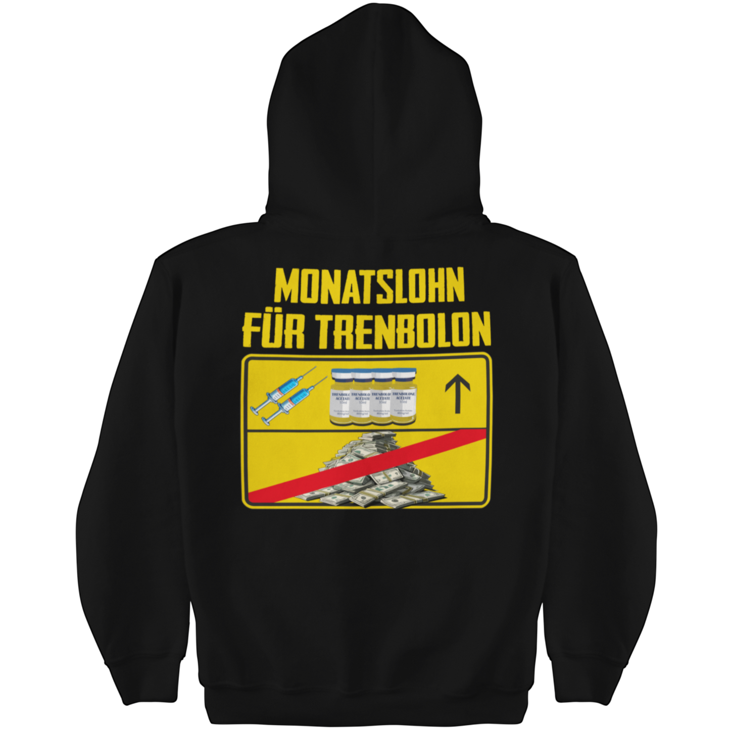 Monatslohn Schild Hoodie